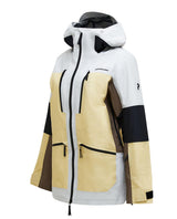 Peak Performance Vertical Gore-Tex Pro Jacket Women i vit och gul färg för damer - Alpingaraget