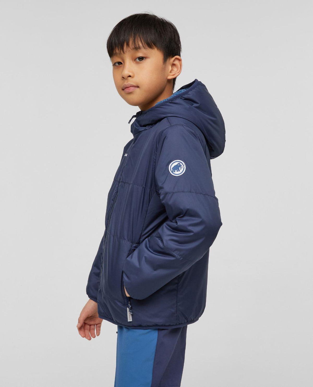 Mammut Waymarker IN Reversible Hooded Jacket Junior - Mörkblå juniorjacka