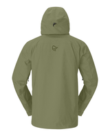 Norrøna Lofoten Gore-Tex Insulated Jacket Men i färgen Deep Lichen Green visas bakifrån.
