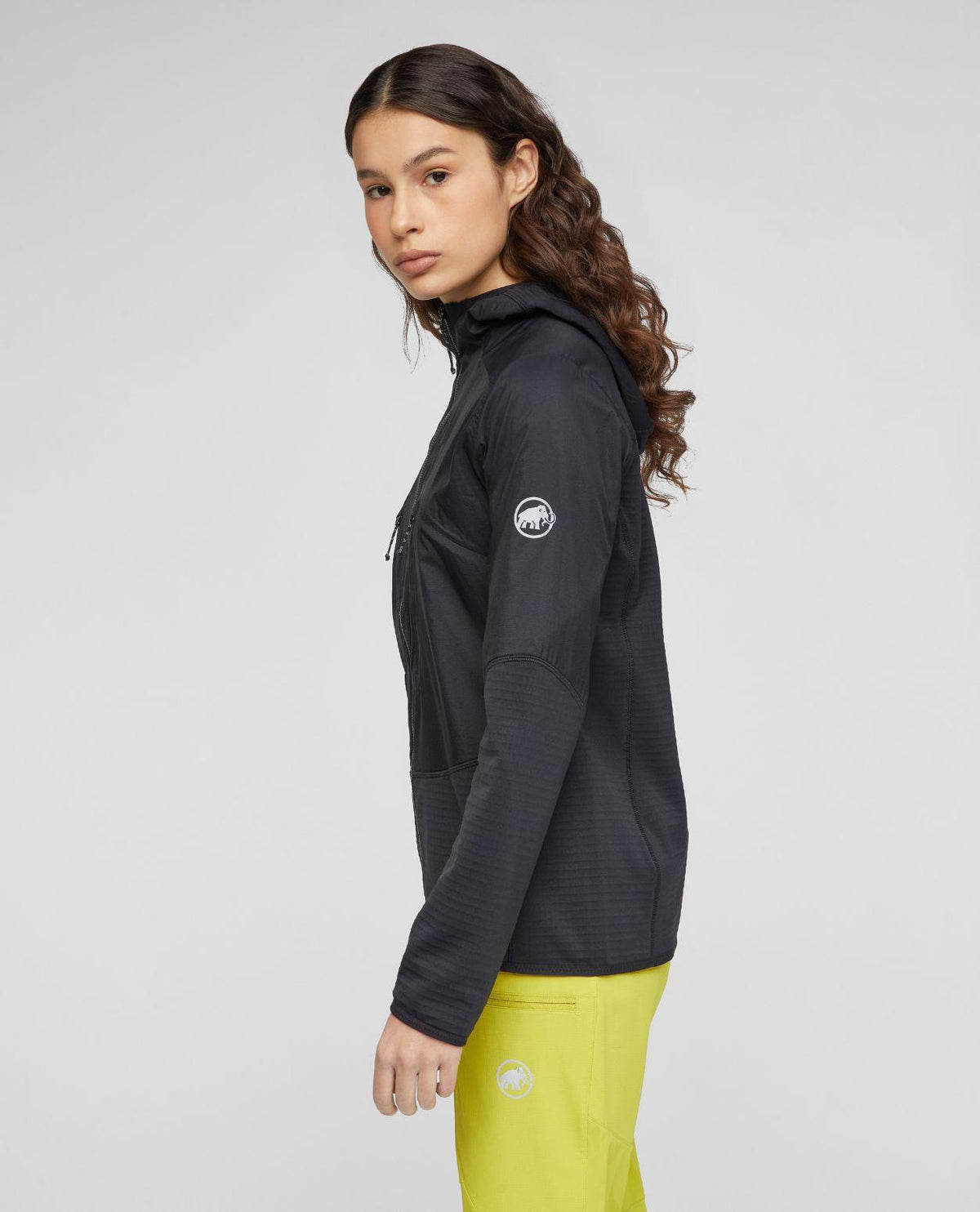 Mammut Aenergy ML Hybrid Hooded Jacket Dam - Svart mellanlager