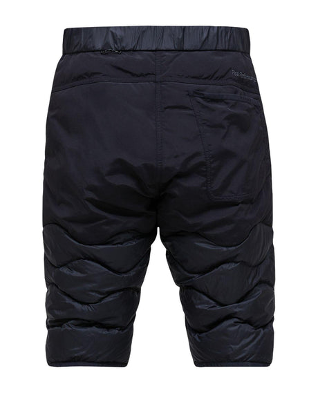 Peak Performance Helium Down Shorts Men - Svart dunshorts bakifrån