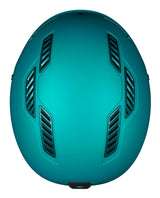 Turkos Sweet Protection Igniter 2Vi Mips skidhjälm sedd från ovan med fokus på ventilationens placering.