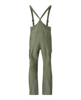 Norrøna Møre Gore-Tex Salopette för herrar i färgen Deep Lichen Green visas bakifrån.