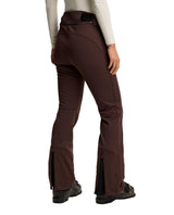J.Lindeberg Stanford Softshell Ski Pant Women - Brun dammottad skidbyxa bakifrån