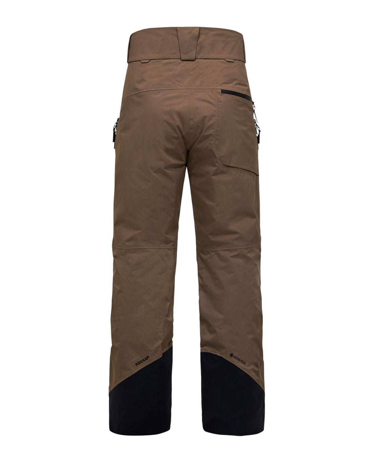 Peak Performance Alpine Gore-Tex Insulated skidbyxor för herr i brunt utförande bakifrån.