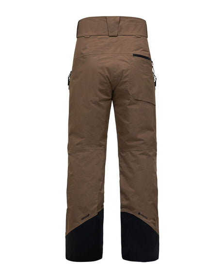 Peak Performance Alpine Gore-Tex Insulated skidbyxor för herr i brunt utförande bakifrån.