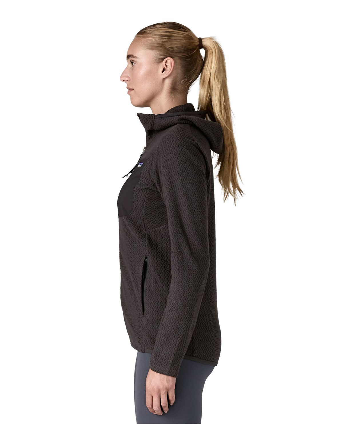 Patagonia R1 Air Full-Zip Hoody Women Svart - Sidovy