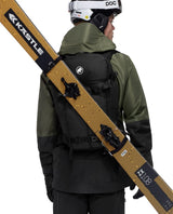 Mammut Nirvana 28 - Svart ryggsäck för skidåkning och toppturer med diagonalt fästa skidor.