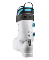 Head Raptor WCR 120 PV racepjäxa i vitt med blått WCR-foder och robust powerstrap, sedd bakifrån.