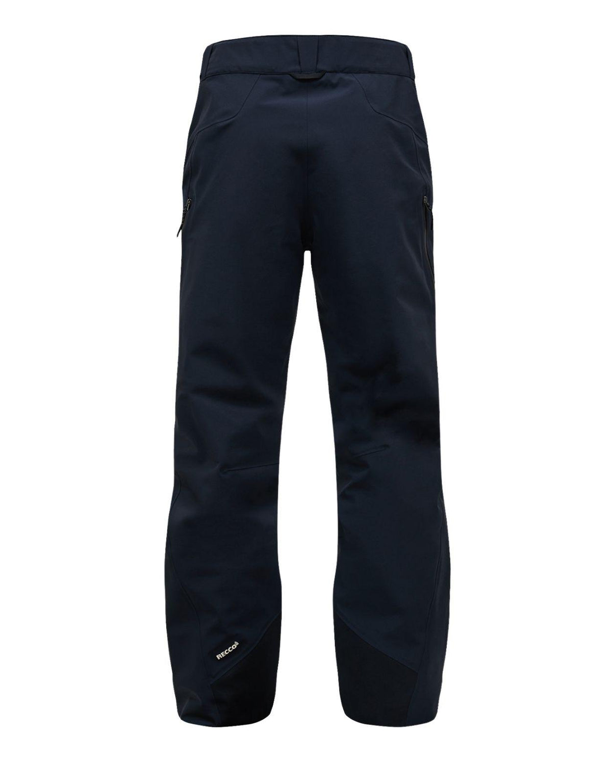 Peak Performance 40Y R&D Gore-Tex skidbyxor dam i svart färg, visade bakifrån.