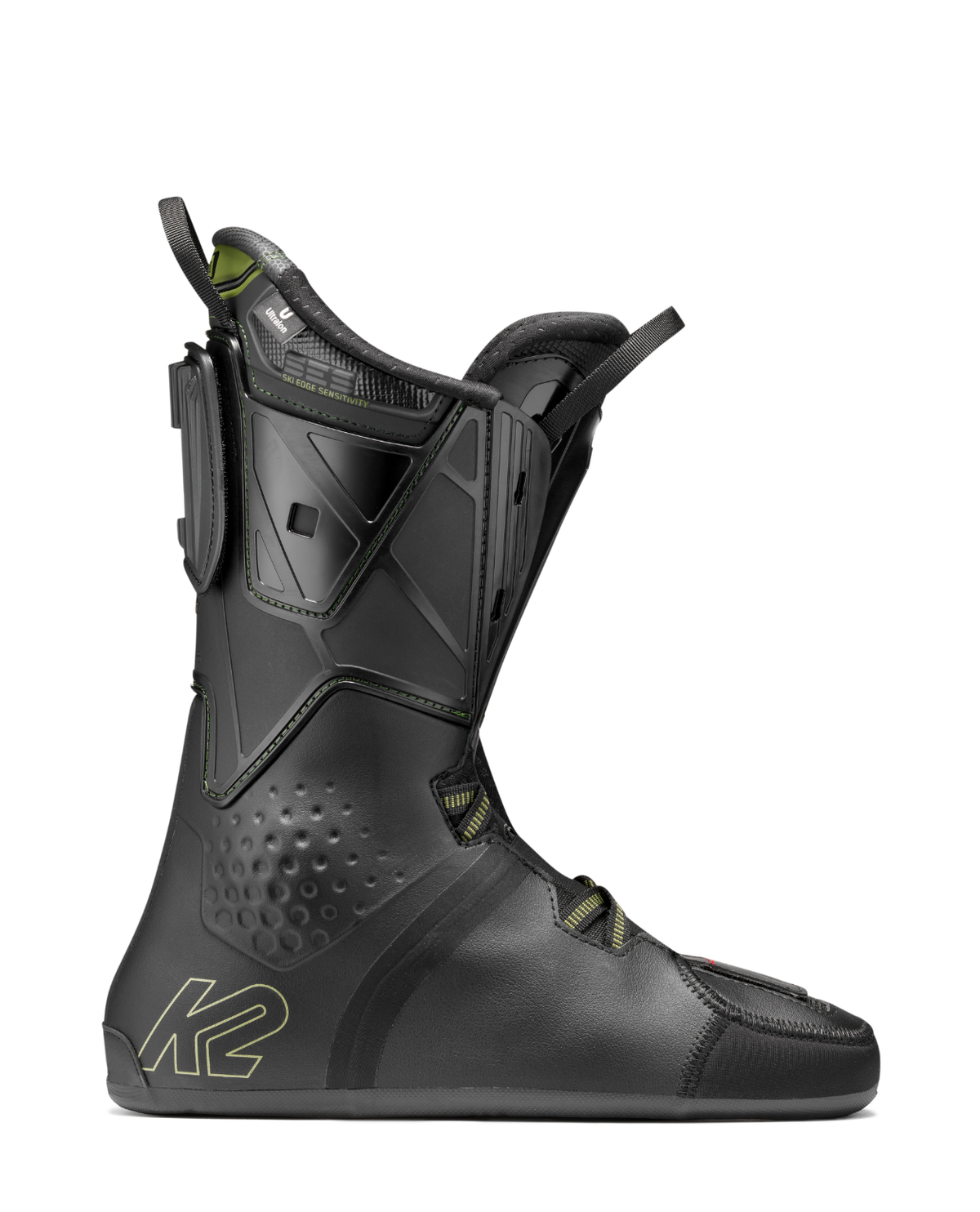 K2 Cortex 120 Team Zonal BOA alpinpjäxa i svart design visad från sidan.