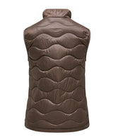 Peak Performance Helium Utility Down Vest dam i färg Terrain Tan sett bakifrån