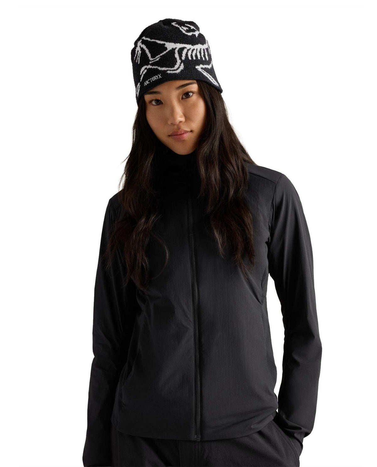 Arc'teryx Bird Head Toque - Svart mössa på modell
