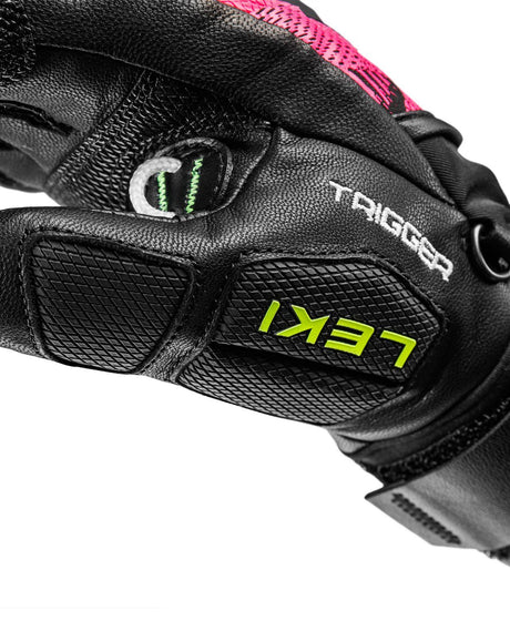 Leki WCR Pro TR Mitt Junior med greppsäker handflata och Trigger-loop för alpina tävlingsåkare.