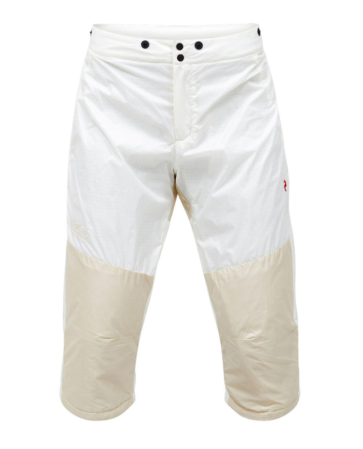 Peak Performance 40Y R&D Gore-Tex skidbyxor för dam i vitt och beige med teknisk design.