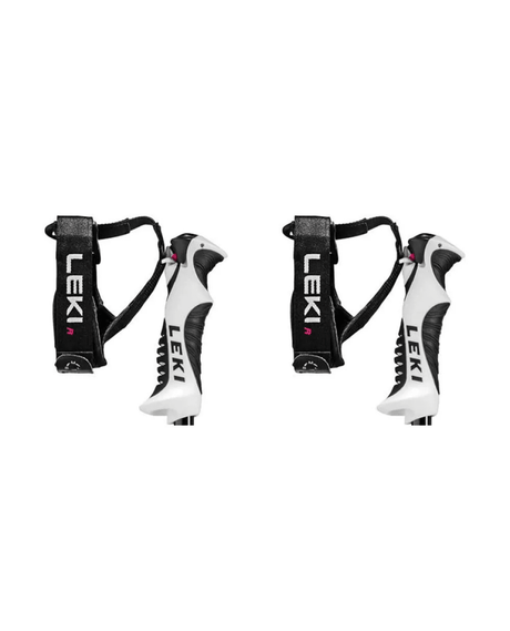 Leki Drifter Vario S - Black / Dark Anthracite / Neon Orange - Juniorstavar - Alpingaraget