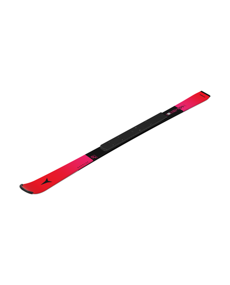 Röd Atomic Redster J9 RS J-RP juniorskida med raceplatta för säkert kantgrepp och snabb svänginitiering.