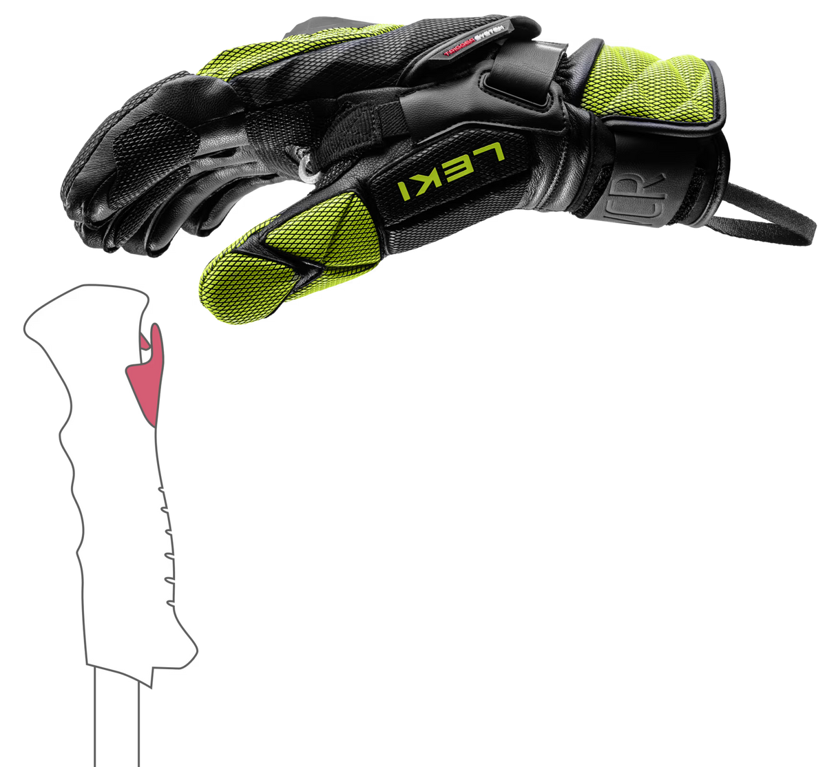 Leki WCR Venom GS 3D - Black / Ice Lemon - Alpingaraget