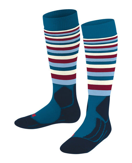 FALKE Junior SK2 Stripes - Petrol - Alpingaraget