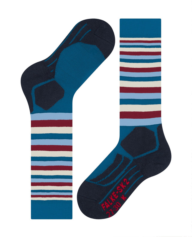 FALKE Junior SK2 Stripes - Petrol - Alpingaraget