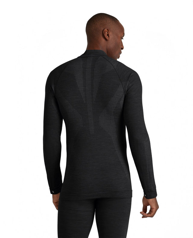FALKE Men Long-sleeve shirt Wool-Tech - Black - Alpingaraget