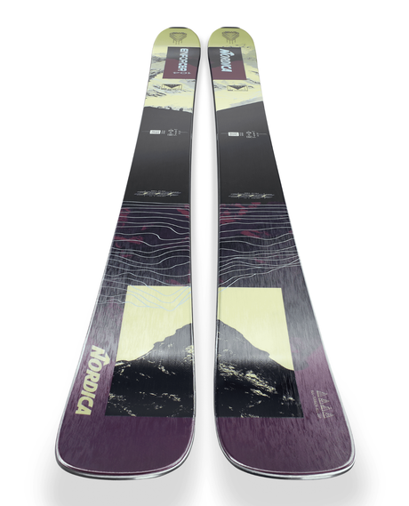 Nordica Enforcer 104 26/27 freerideskidor i lila och lime med bergsmotiv - Alpingaraget