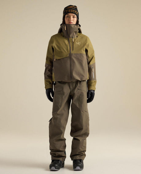 Arc'teryx Sidewinder Jacket dam i brungröna färgen Bracken/Mon/Lumin för friåkning och skidåkning - GORE-TEX Pro