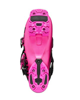 Undersidan av Dalbello Il Moro PRO 3DWrap alpinpjäxa som visar den rosa GripWalk-sulan.