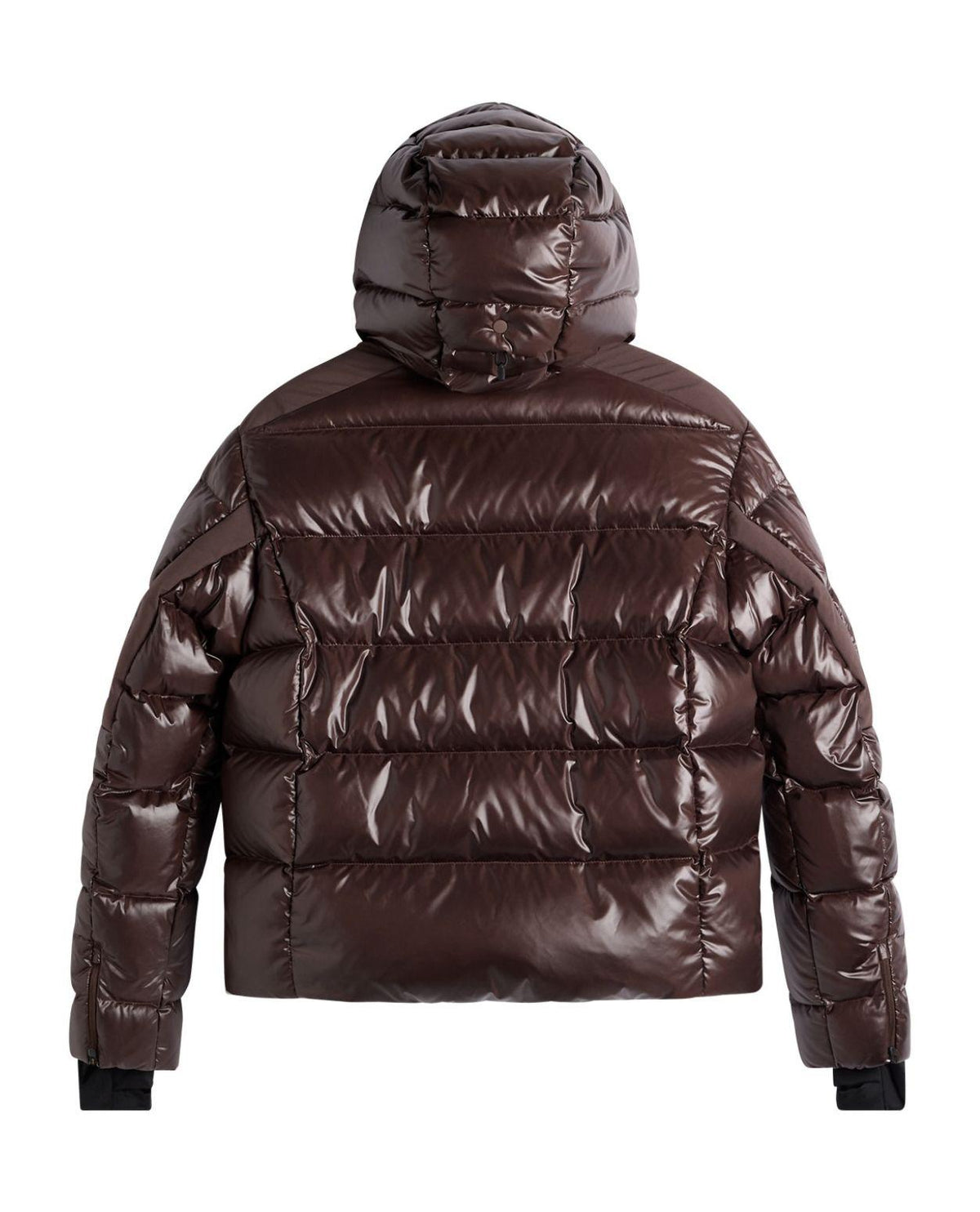 J.Lindeberg Nerina Down Jacket Women Seal Brown - Bakifrån med huva