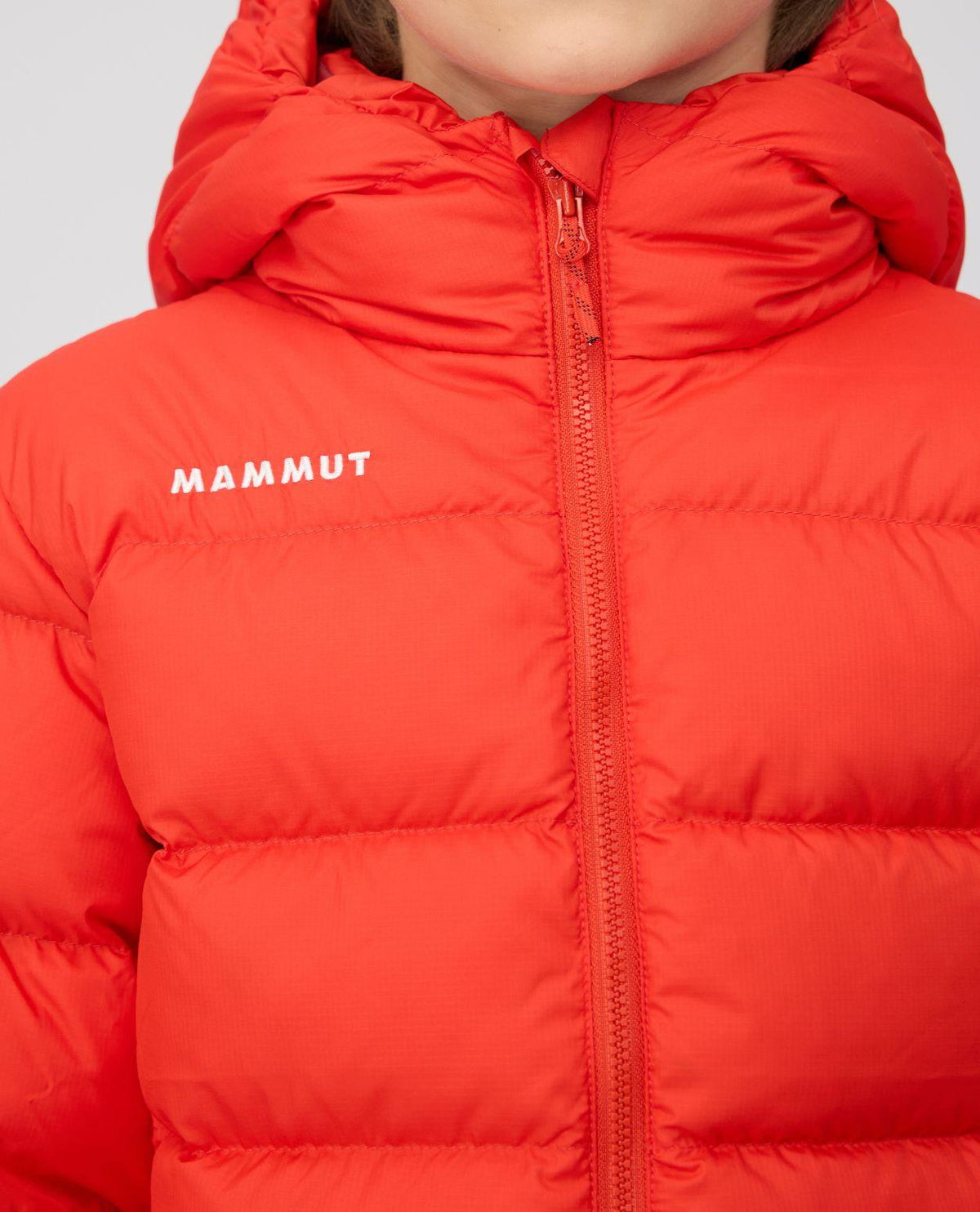 Mammut Waymarker IN Hooded Jacket Junior - Röd dunjacka för barn med huva