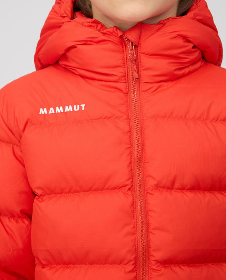 Mammut Waymarker IN Hooded Jacket Junior - Röd dunjacka för barn med huva