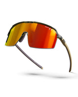 Julbo Intensity Reactiv 1-3 Light Amplifier solglasögon i Army Green och Matt Beige med orangeröda spegelglas.