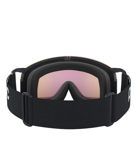 POC Nexal Mid skidoggles i svart med orange-rosa Clarity-lins och bekvämt trelagers ansiktsskum.