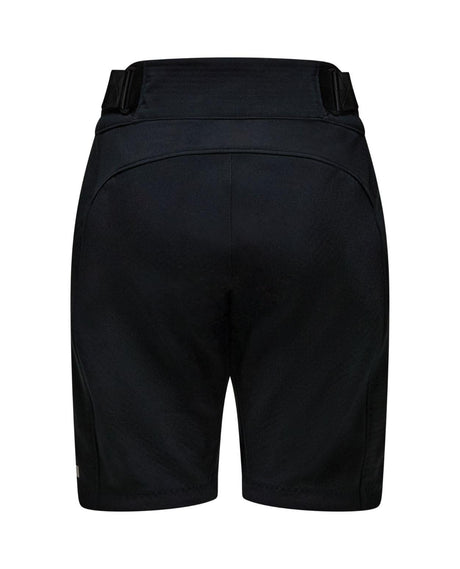 POC Junior Race Shorts i färgen Uranium Black sett bakifrån för unga alpina skidåkare.