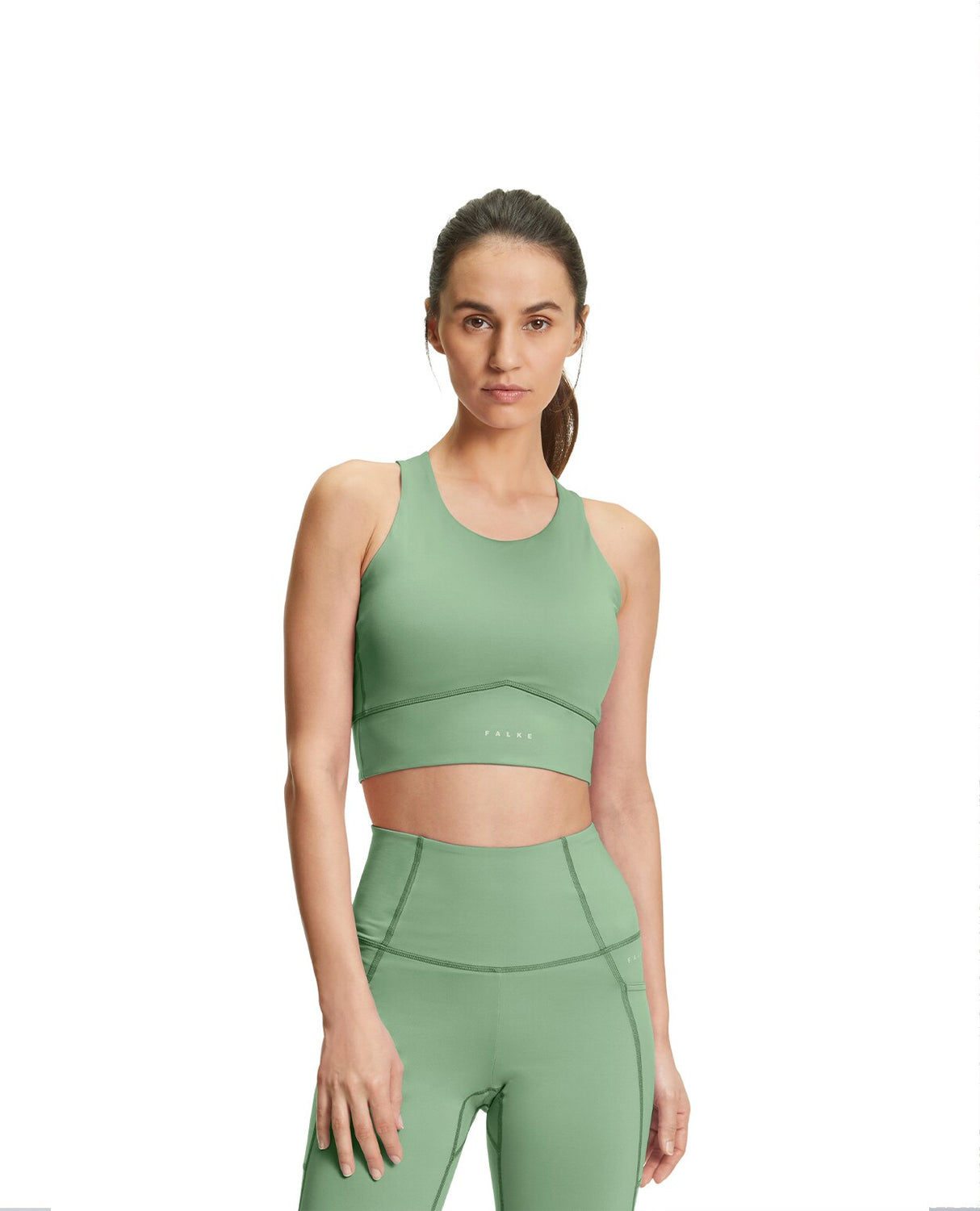 FALKE Women Core Sports Bra Racer - Quiet Green - Alpingaraget