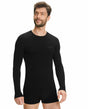 FALKE Men Long-sleeve shirt Wool-Tech Light - Black - Alpingaraget