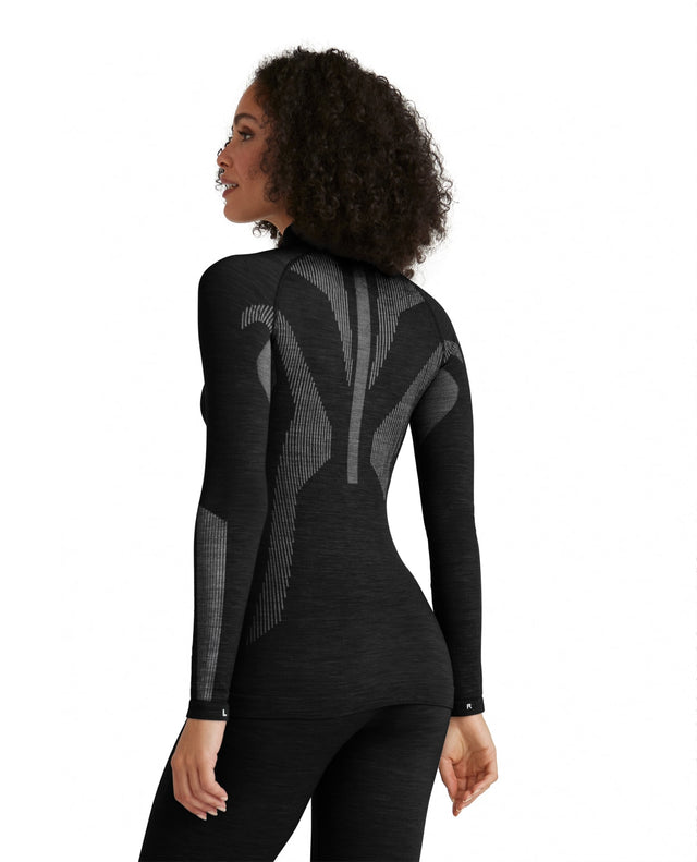 FALKE Women Long-sleeve shirt Wool-Tech - Black - Alpingaraget