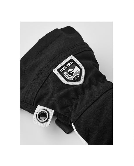 Hestra Junior Army Leather Heli Ski 5 Finger - Black - Handskar - Alpingaraget