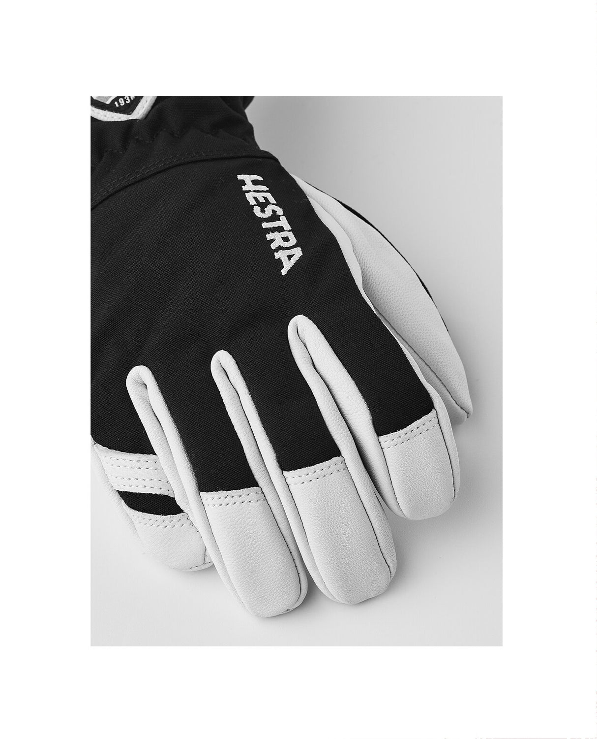 Hestra Junior Army Leather Heli Ski 5 Finger - Black - Alpingaraget