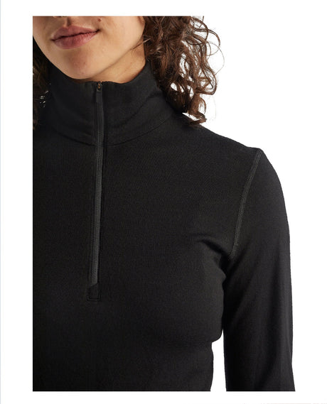 Icebreaker Women Merino 260 Tech LS Half Zip - Black - Alpingaraget