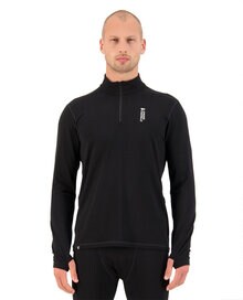 Mons Royale Men Cascade Merino Flex 1/4 Zip - Black - Alpingaraget