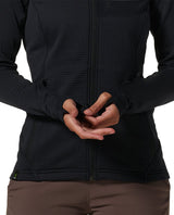 Mountain Hardwear W Polartec® Power Grid Full Zip Hoody - Black - Alpingaraget