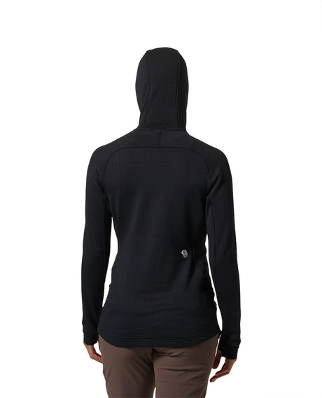 Mountain Hardwear W Polartec® Power Grid Full Zip Hoody - Black - Mellanlager - Alpingaraget