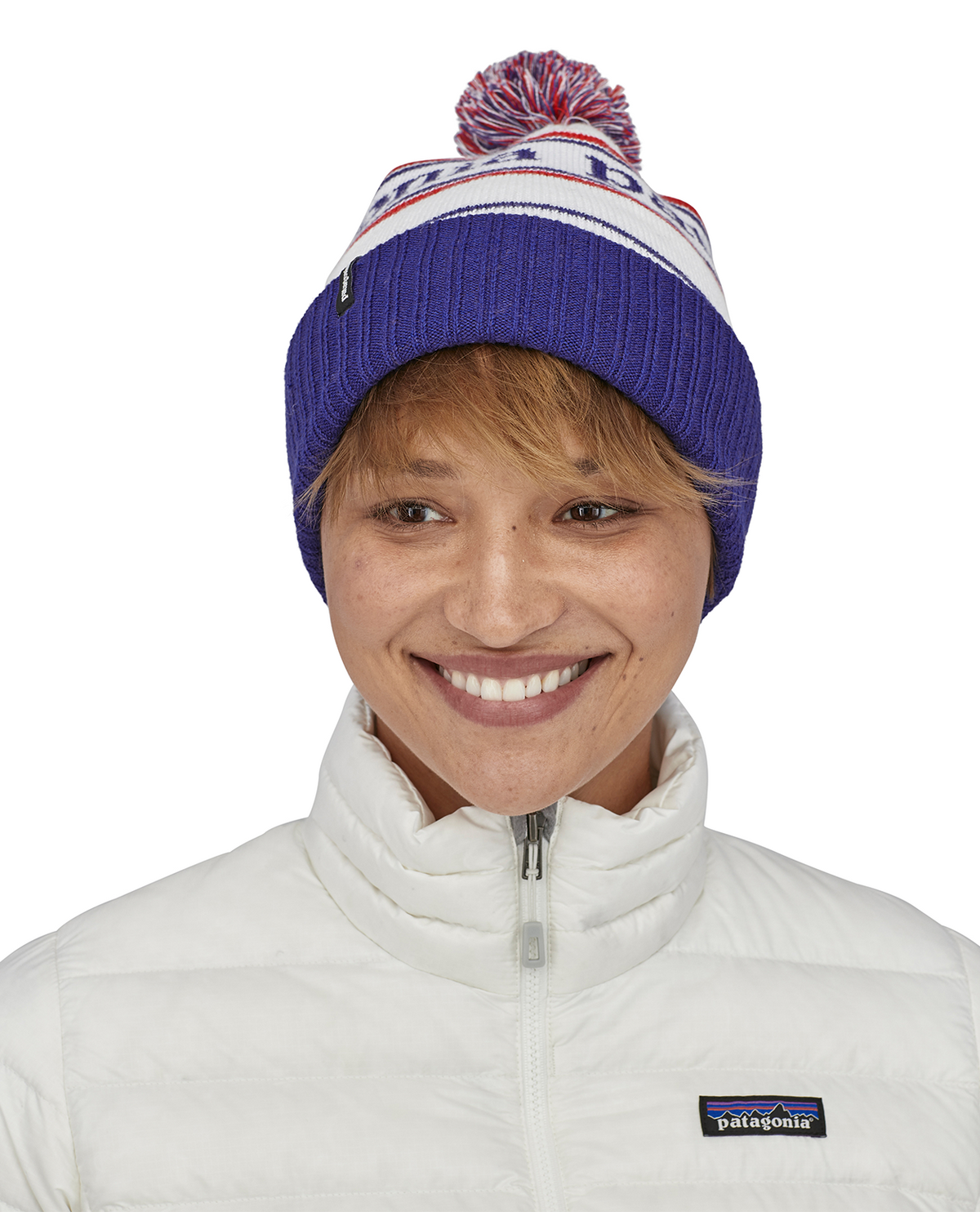 Patagonia Powder Town Beanie - Park Stripe Viking Blue - Alpingaraget