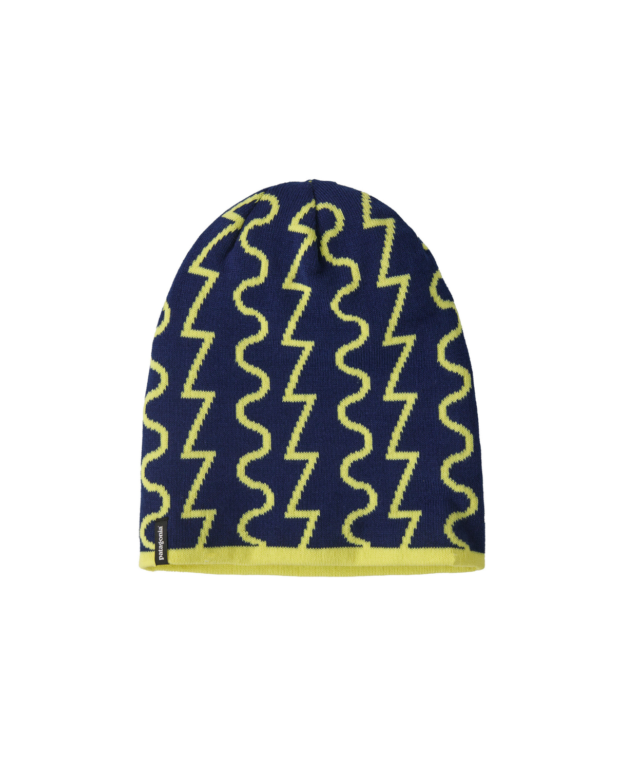 Patagonia PowSlayer Beanie - Fresh Tracks: Clement Blue  Alpingaraget