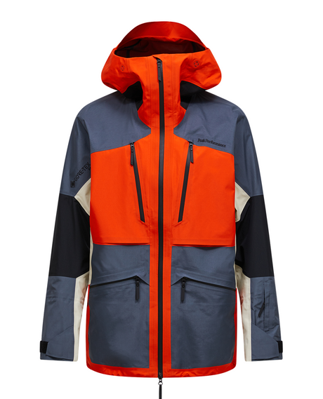 Peak Performance Men Vertical Gore-Tex Pro Jacket - Solar Burst / Mountain Mist  Alpingaraget