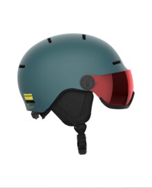 Salomon Junior Orka Visor Skidhjälm - Blå, Justerbar Passform S-L - Alpingaraget