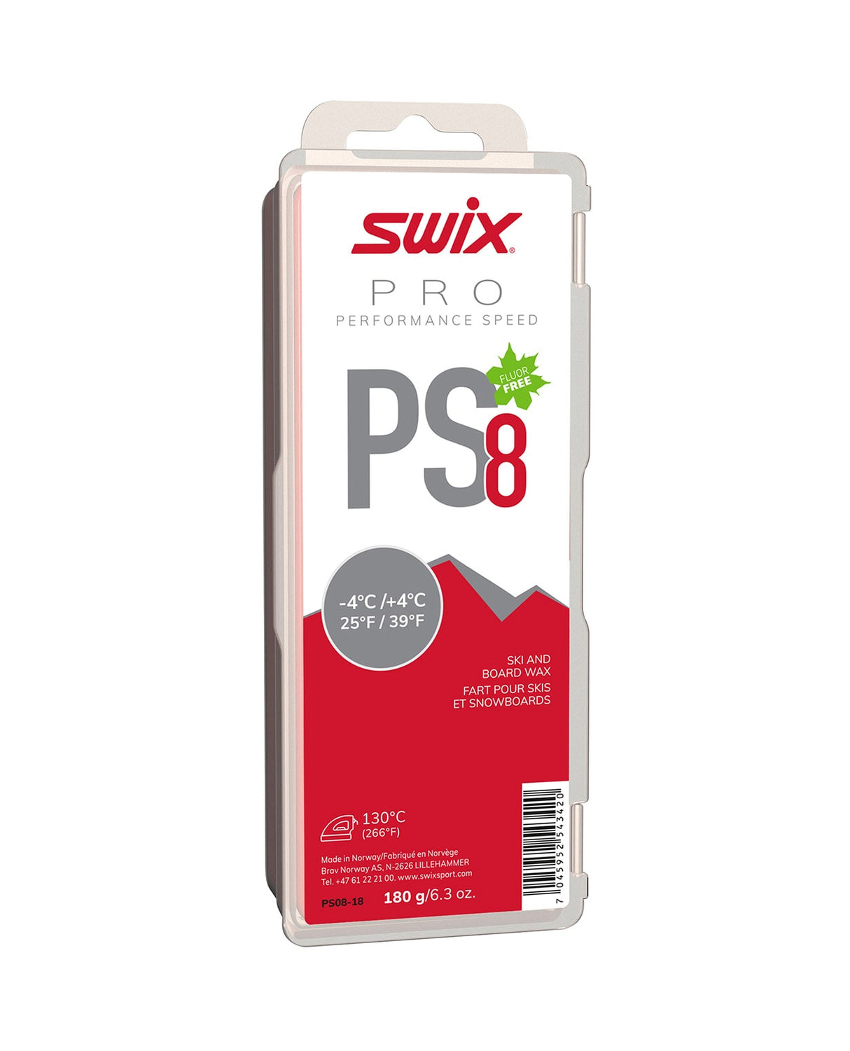 Swix PS8 Red -4°C/+4°C, 180g 